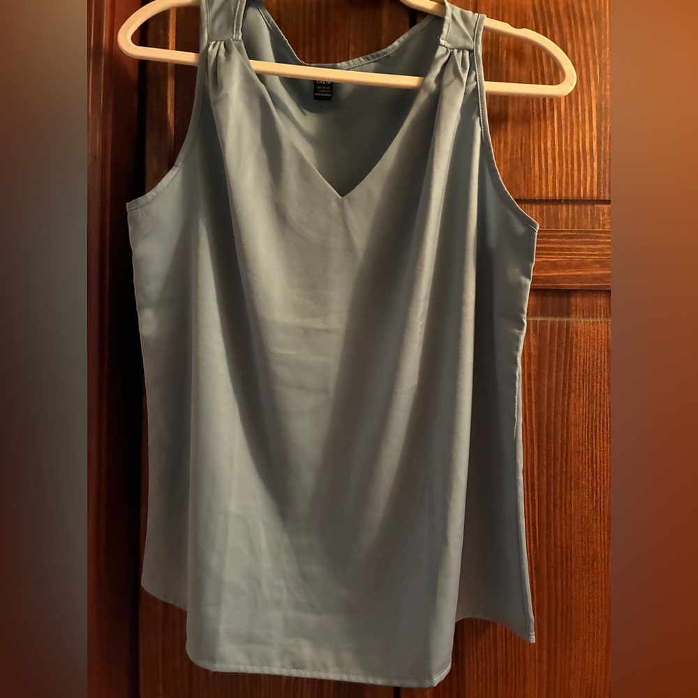 Elegant Blue Sleeveless Top